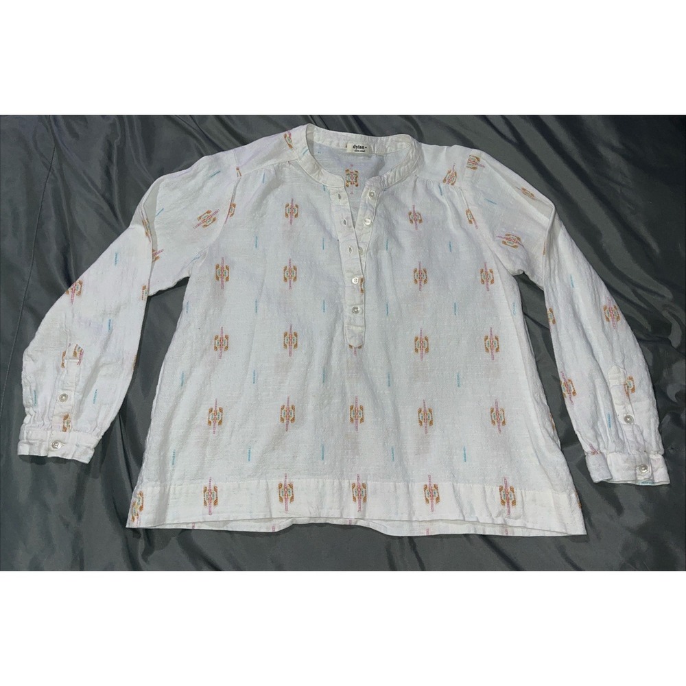 Dylan 100% Cotton Misha Ikat Blouse Womens Size Extra Small‎